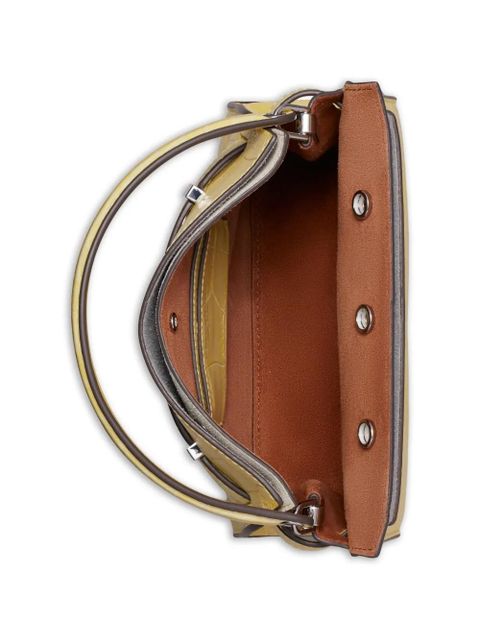 Tory Burch petite Lee Radziwill croc-embossed double bag - Yellow