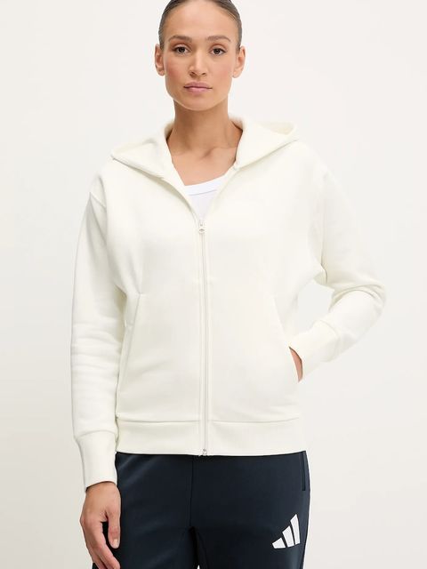 adidas bluza All SZN damska kolor beżowy z kapturem gładka JD4689 - zdjęcie produktu nr 1