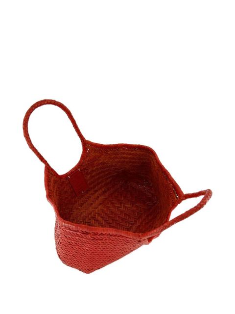 DRAGON DIFFUSION herringbone leather tote bag - Red