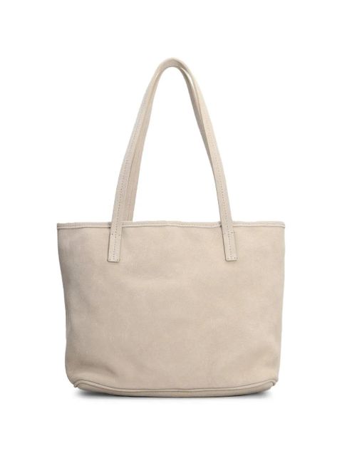 MC2 Saint Barth City logo-debossed suede tote bag - Neutrals