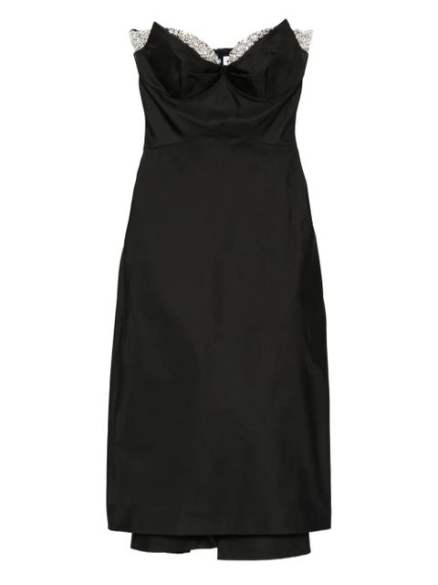 Alexander McQueen crystal-embellished strapless midi dress - Black - zdjęcie produktu nr 1