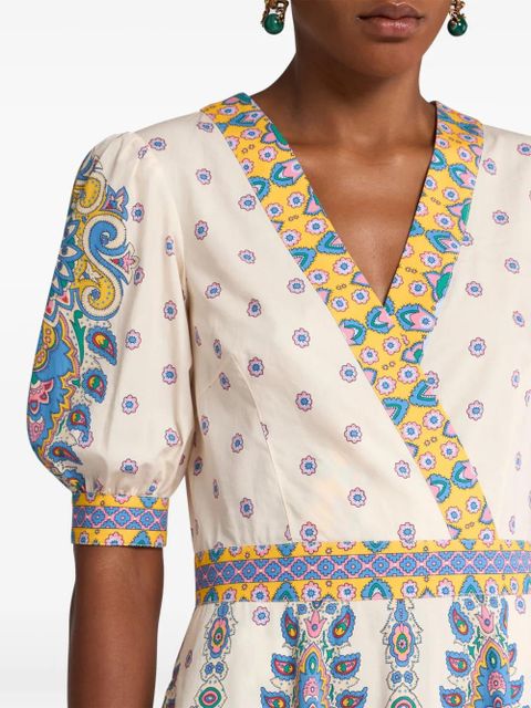 ETRO paisley-print midi dress - White