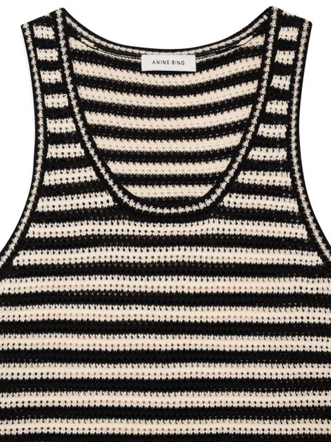 ANINE BING open-knit mini dress - Neutrals