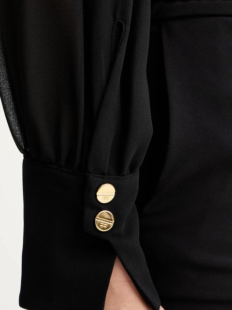 Elisabetta Franchi body damska kolor czarny gładka CB00857E2