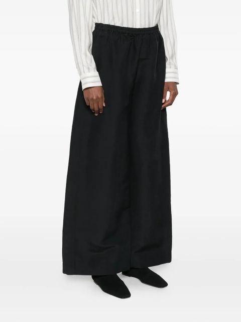 The Row silk trousers - Black