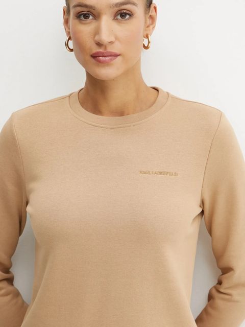 Karl Lagerfeld bluza damska kolor beżowy gładka A1W20066 - zdjęcie produktu nr 2