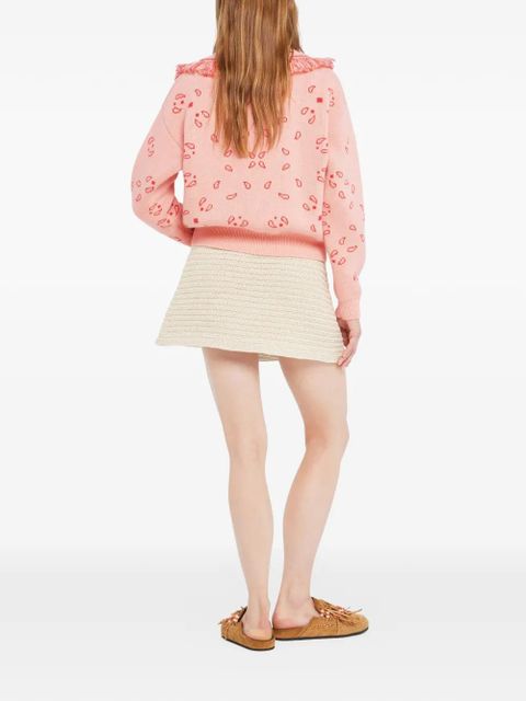 Alanui bandana jacquard cardigan - Pink