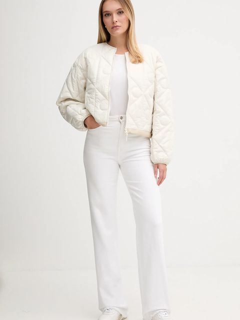 Calvin Klein Jeans kurtka dwustronna kolor beżowy przejściowa oversize LV044D511G - zdjęcie produktu nr 2