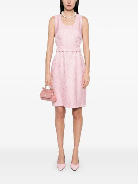 ETRO paisley-embroidery midi dress - Pink