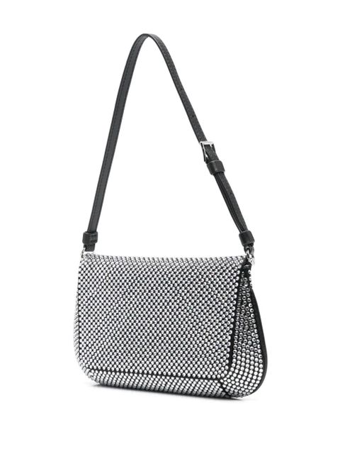 Amina Muaddi mini Ami Crystal shoulder bag - Black