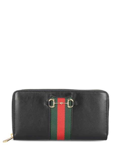 Gucci Horsebit Web zip-around wallet - Black - zdjęcie produktu nr 1