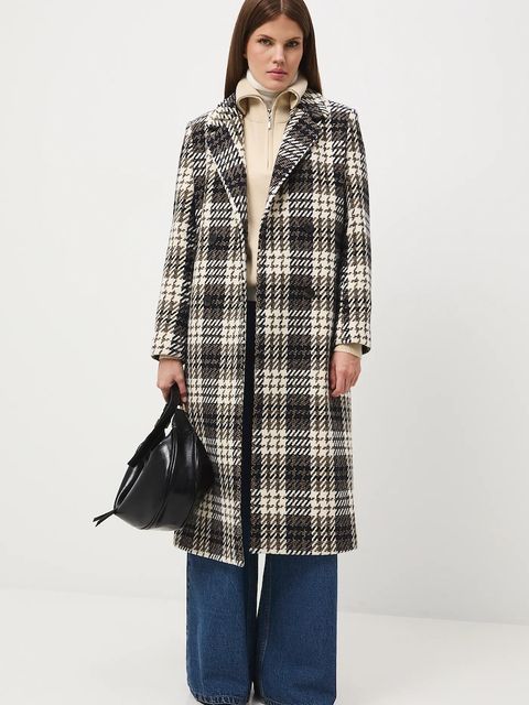 Medicine płaszcz z dodatkiem wełny kolor multicolor - zdjęcie produktu nr 1