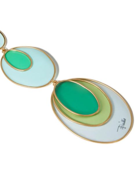 PUCCI Rombi drop earring - Red