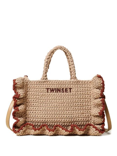 TWINSET ruffled-trim tote bag - Neutrals - zdjęcie produktu nr 1