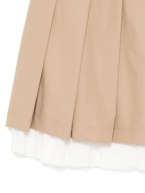 Gimaguas layered pleated mini skirt - Neutrals