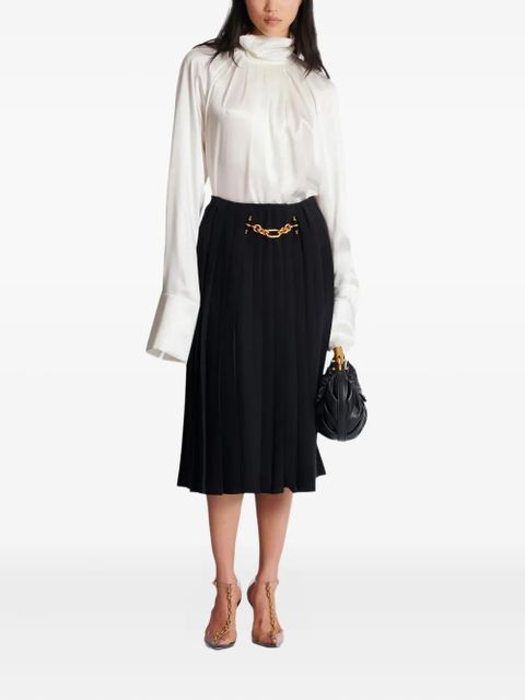 Balmain pleated chain-embellished skirt - Black - zdjęcie produktu nr 2