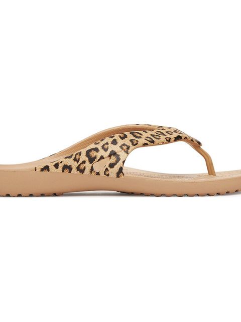 CROCS KADEE II LEOPARD FLIP W 206398-98R Złoty - zdjęcie produktu nr 1