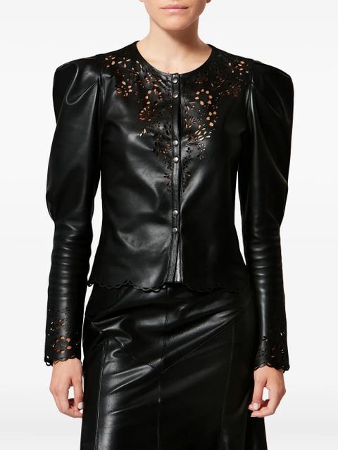 ISABEL MARANT Nerida floral-cutout shirt - Black