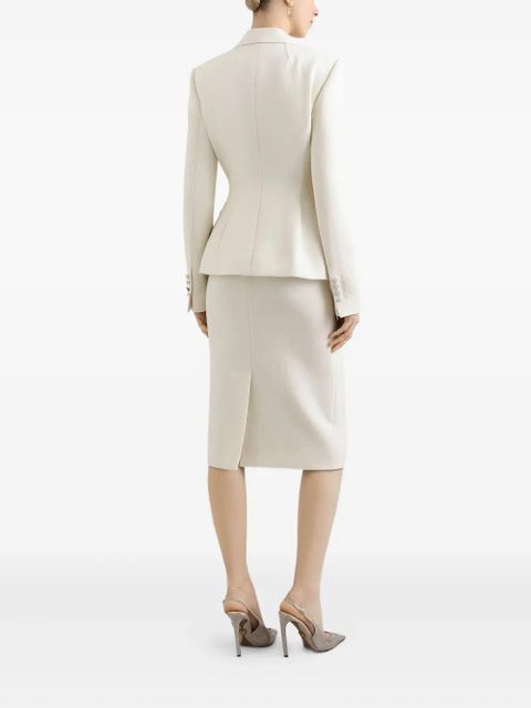 Dolce & Gabbana satin tie-neck blouse - White