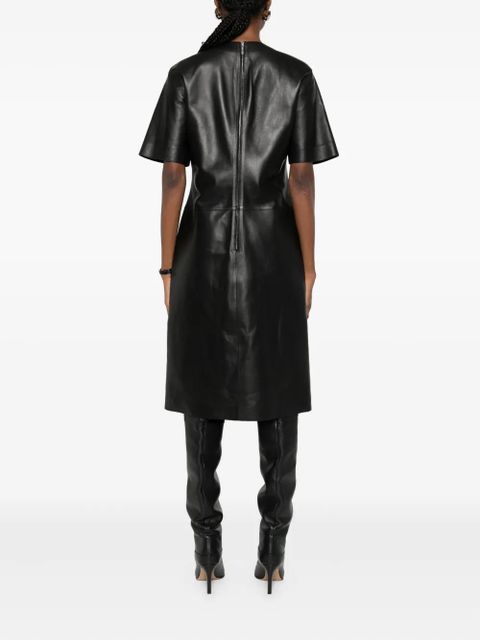 TOTEME leather midi dress - Black