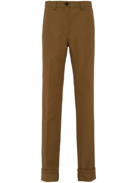 Miu Miu mid-rise straight-leg trousers - Green