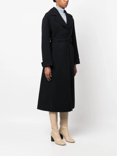 Jil Sander long-sleeve belted wool coat - Blue - zdjęcie produktu nr 2