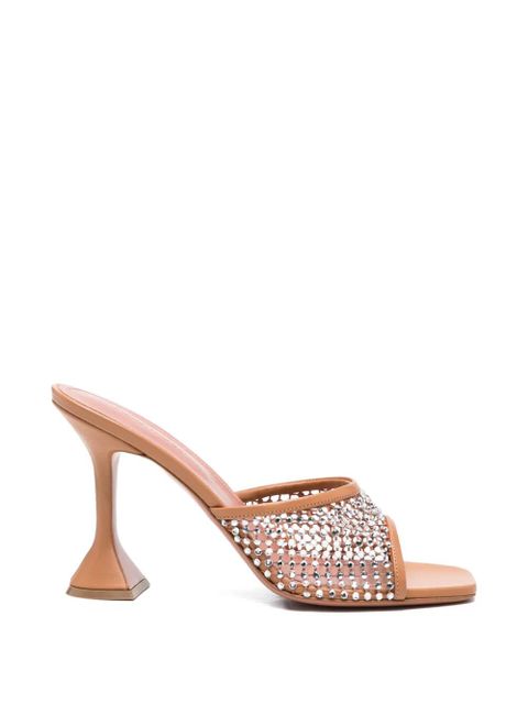 Amina Muaddi Lupita embellished sandals - Neutrals - zdjęcie produktu nr 1
