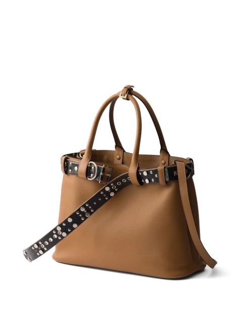 Prada large Buckle tote bag - Brown