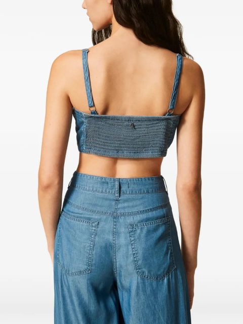 TWINSET denim bustier top - Blue