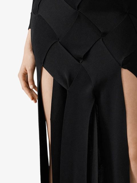 Burberry woven panel evening dress - Black