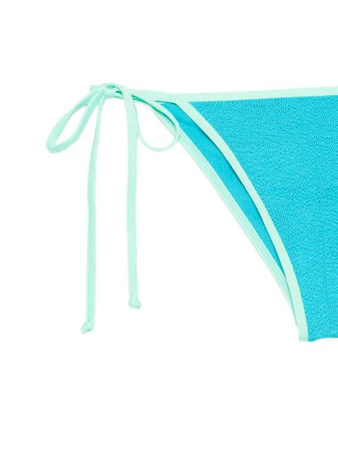 Bond-eye crinkle-effect bikini - Blue