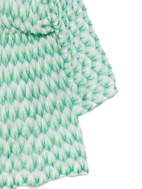 Missoni flared-sleeve mini dress - Green