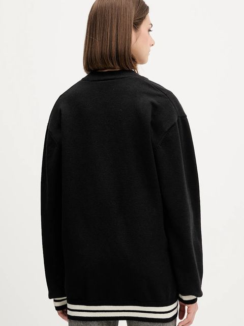 New Era kardigan z domieszką wełny kolor czarny 60684475