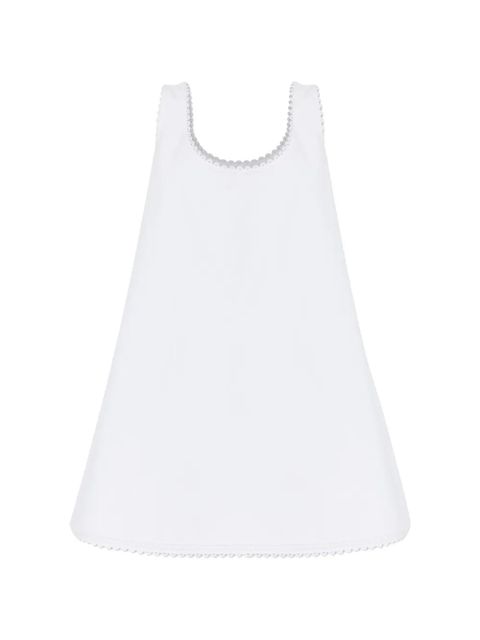 Róhe scoop-neck scalloped mini dress - White - zdjęcie produktu nr 1