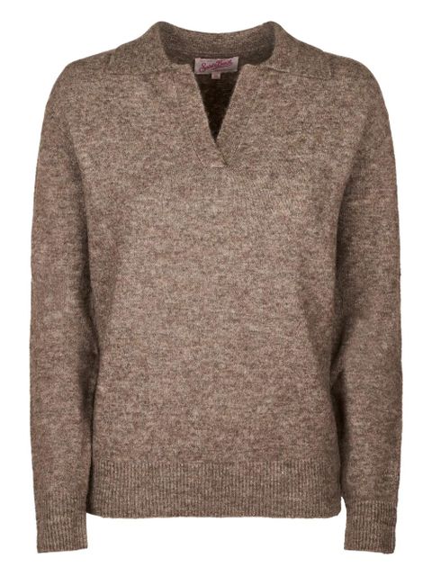 MC2 Saint Barth V-neck sweater - Brown - zdjęcie produktu nr 1
