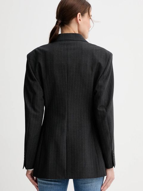 Filippa K marynarka z wełną kolor szary jednorzędowa wzorzysta 31766