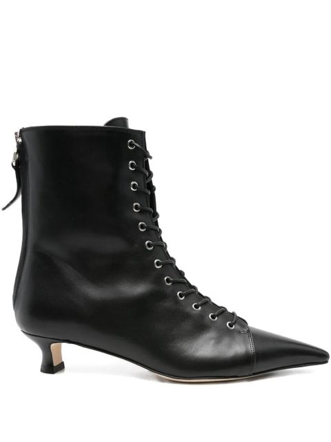 Aeyde 40mm Trixi lace-up pointed-toe boots - Black - zdjęcie produktu nr 1