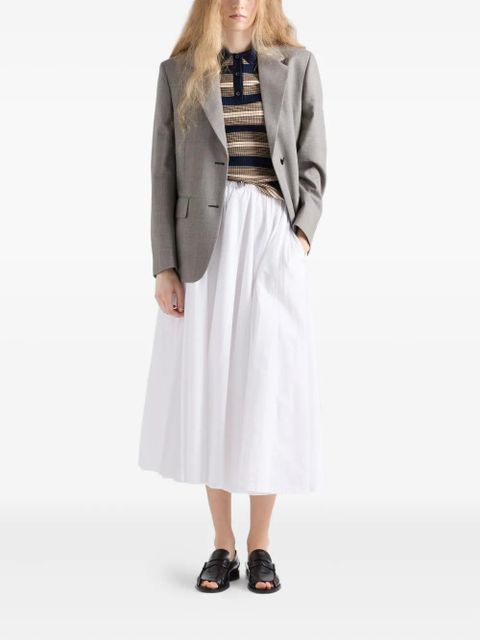 Prada checked notched-lapel blazer - Grey