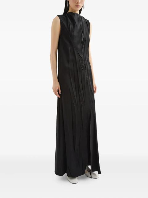 Jil Sander satin maxi dress - Black - zdjęcie produktu nr 2