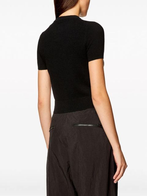 Diesel M-Arga logo-embroidered top - Black