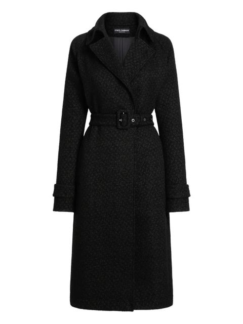 Dolce & Gabbana DNA tweed trench coat - Black - zdjęcie produktu nr 1