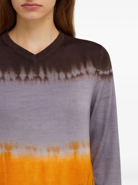 Ferragamo tie-dye jumper - Brown