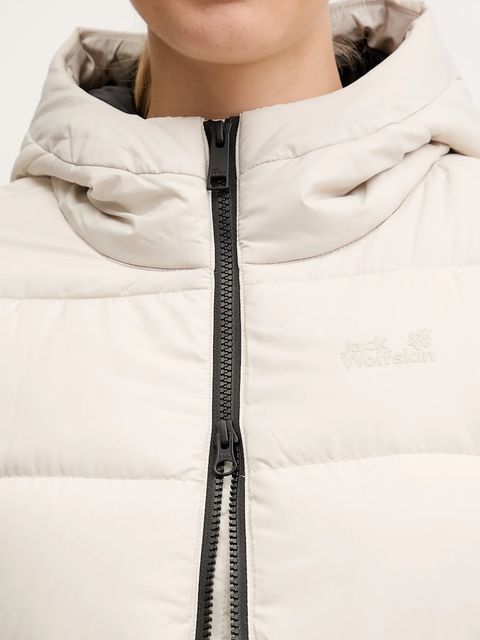 Jack Wolfskin kurtka puchowa FROZEN PALACE kolor beżowy zimowa A65096
