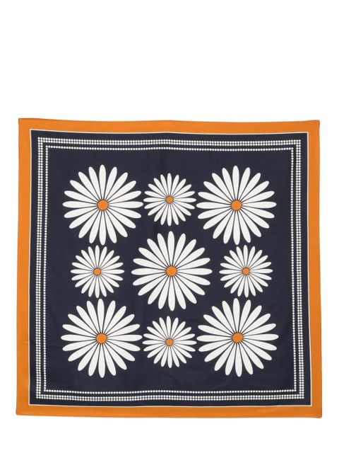 SANDRO daisy-print silk scarf - Blue - zdjęcie produktu nr 1