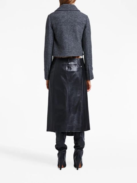 Proenza Schouler zipped wool cropped jacket - Grey