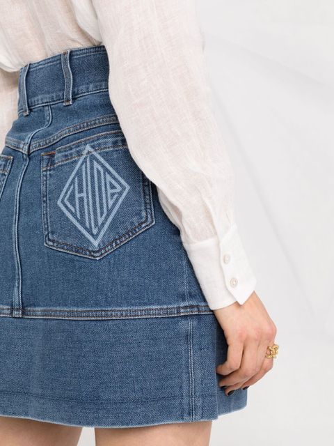 Chloé A-line denim skirt - Blue - zdjęcie produktu nr 2