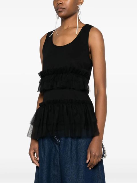 Simone Rocha tutu-hem tank top - Black