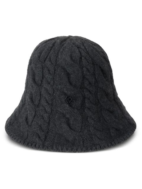 Maison Michel logo-plaque cashmere beanie - Grey - zdjęcie produktu nr 1