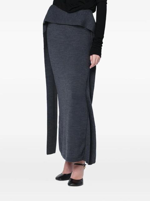 ENTIRE STUDIOS ribbed-knit long skirt - Grey - zdjęcie produktu nr 1