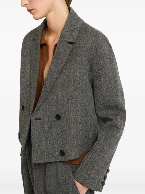 Yves Salomon notched lapel jacket - Grey
